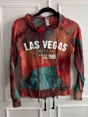 Las Vegas Tie-Dye Long Sleeve Hoodie - Women's